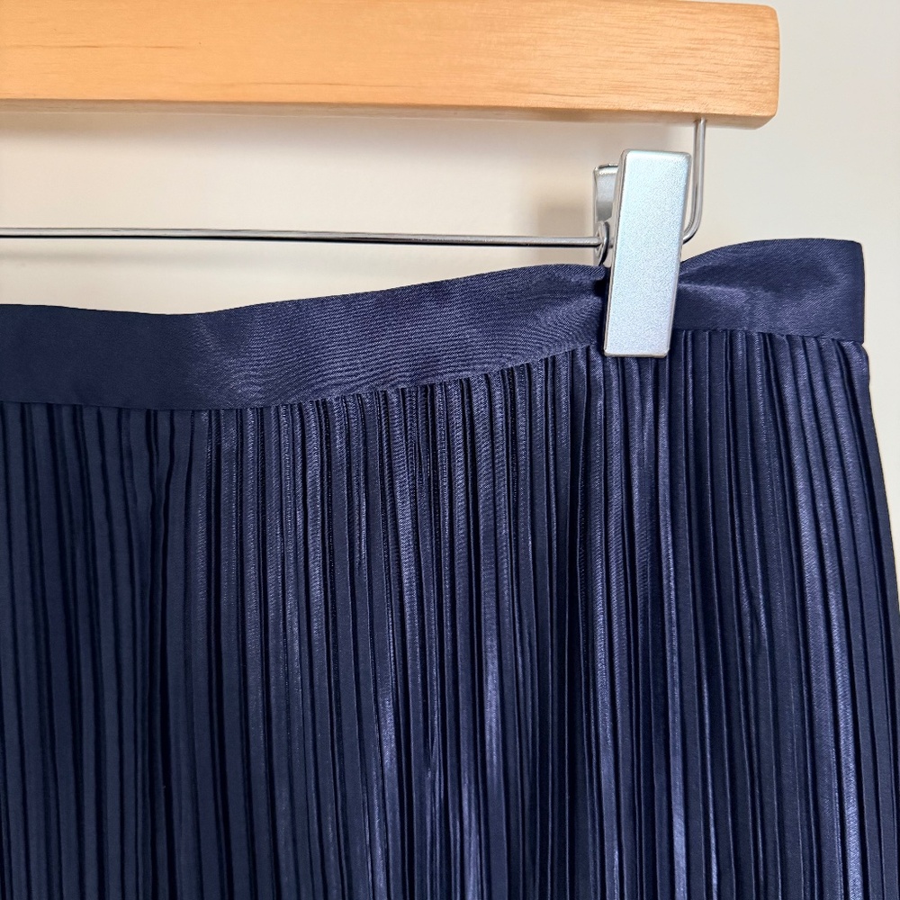 Tibi Navy Blue Pleated Skirt Size 8 - Picture 7 of 11